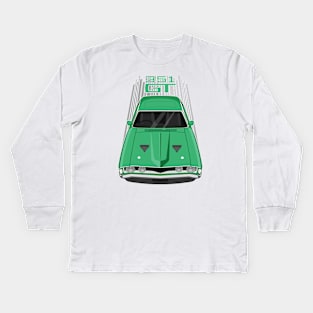 Ford Falcon XA GT 351 - Calypso Green Kids Long Sleeve T-Shirt